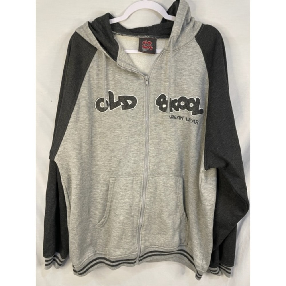 Old Skool Urban Wear Mens XL Embroidered Hooded Jacket